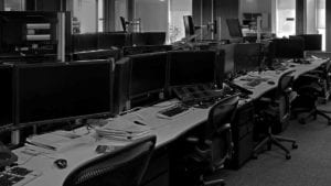 Hedge Fund trading floor-computers